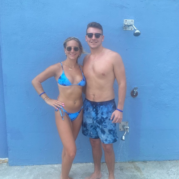 Blue tie dye bikini - Picture 3 of 3